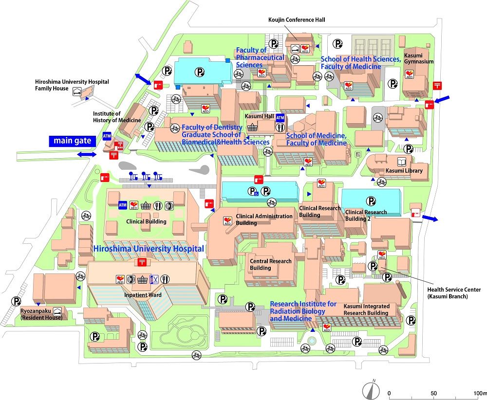 Bản đồ trường đại học Hiroshima